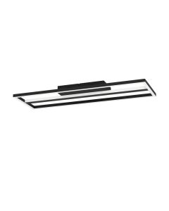 Πλαφονιέρα Οροφής 64x5cm Μεταλλική Μαύρη LED 3000-6500Κ 2600lm Ρυθμιζόμενη Τηλεχειριστήριο Eglo Calagrano-Z 900567