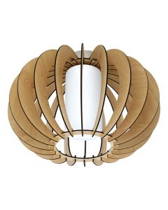 Πλαφονιέρα Οροφής D40xH25,7cm 1xE27 Ξύλο-Γυαλί Eglo Stellato 95597
