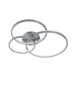 Πλαφονιέρα Οροφής Nickel Mat 79xH10cm LED 36,5w 4200lm 3000-6000K Wiz Technology Trio Lighting Aaron 652710307