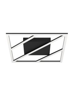 Πλαφονιέρα Οροφής Μαύρη 42x42xH5,5cm LED 3000-6500K 3000lm Ρυθμιζόμενη Τηλεχειριστήριο Eglo Ulisano 900596