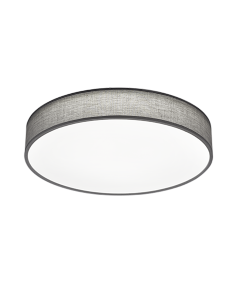 Πλαφονιέρα Οροφής Υφασμάτινη Γκρι 60xH10cm LED 42w 3000-5000K 4900lm Trio Lighting Lugano 621914011