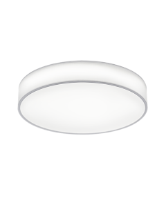 Πλαφονιέρα Οροφής Υφασμάτινη Λευκή 60xH10cm LED 42w 3000-5000K 4900lm Trio Lighting Lugano 621914001