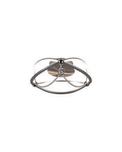 Πλαφονιέρα Οροφής με Ενσωματωμένο Ρεοστάτη 41xH14cm Nickel Matt LED 20w 3000K 2500lm Trio Lighting Charivari 621210107