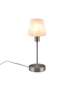 Πορτατίφ 12xH32cm 1xE14 Λευκό Καπέλο Βάση Νίκελ Ματ Trio Lighting Luis II 595700107