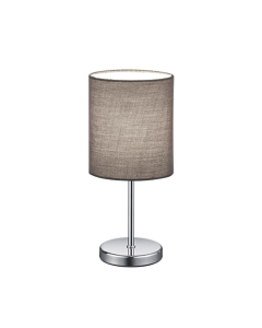 Πορτατίφ 13xH28cm 1xE14 Γκρι Αμπαζούρ-Χρωμέ Βάση Trio Lighting  Jerry R50491011