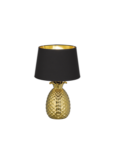 Πορτατίφ 28xH23cm 1xE27 Μαύρο Καπέλο Χρυσαφί  Βάση Trio Lighting Pineapple R50431079