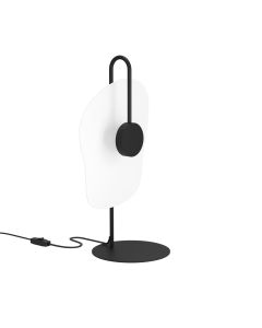 Πορτατίφ Επιτραπέζιο D20xH50cm Μαύρο-Λευκό Led 3000K 540lm Eglo Laderia 390208