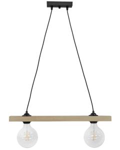 Ράγα μοντέρνο φωτιστικό Ε/27 RAGA 2L CABLE WOOD Heronia 31-1220