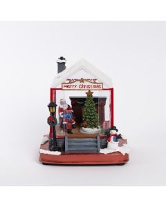 ΣΠΙΤΑΚΙ ΜΕ ΑΓΙΟ ΒΑΣΙΛΗ ΚΑΙ ΤΖΑΚΙ, ΜΠΑΤΑΡΙΑΣ, 16.5x14.5x17.5cm Eurolamp 600-47712