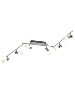Σποτ Εξάφωτη Ράγα Χρωμέ L150xH24cm Led 4,3w 6x430lm 3000K Trio Lighting Clapton 821410605