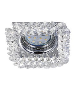 Σποτ Τετράγωνο 10x10cm Χωνευτό Σποτ 1xGU10 Crystal Glass Shade Trio Lighting Dolomite 651800152