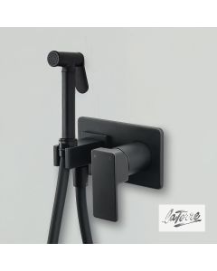 Σύστημα Μπιντέ με Μίκτη Εντοιχισμού Ζεστό-Κρύο, Flush-Mix Profili La Torre Black Matt 45211-400