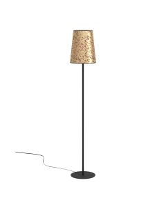 Φωτιστικό Δαπέδου D30xH172,5cm 1xE27 σε Μαύρο-Πολύχρωμο Αμπαζούρ Eglo Castuera 390295