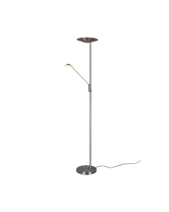 Φωτιστικό Δαπέδου Nickel Mat 30xH180cm Led 30w 2700-3000-4000K 3500lm Trio Lighting Brantford 425610207