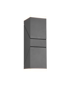 Φωτιστικό Επιτοίχιο Up-Down Ανθρακί 9xH28cm Εξ.Χώρου IP54 LED 2x7w 3000K 2x800lm Τrio Lighting Avon 270660242