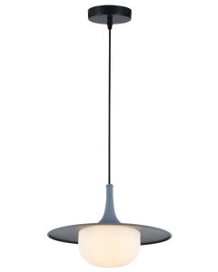 Φωτιστικό Κρεμαστό Γκρι-Λευκό Μονόφωτο 1xE27 D350xH1500mm Fred 4312600