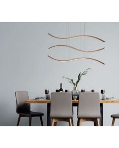 Φωτιστικό Κρεμαστό Καφετί 120x16xH100cm Led 84w 3000K Homelighting Waves 77-8130