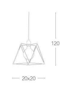 Φωτιστικό Κρεμαστό Μονόφωτο 20εκ. Μαύρο Faneurope Santana MS1 8031440312899