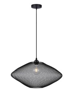 Φωτιστικό Κρεμαστό Μονόφωτο Ø52 cm 1xE27 Μέταλλο Μαύρο Viokef Electra 4251600