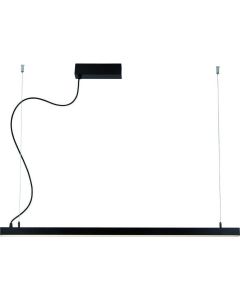 Φωτιστικό Κρεμαστό Ράγα 100εκ. Led 48w 4300lm 3000K Μαύρο Αλουμίνιο Viokef Lynne Linear 3994601