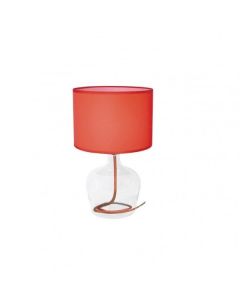 Φωτιστικό Λάμπα Επιτραπέζια Κόκκινο Καπέλο /  Βάση Γυαλί Faneurope I-Hendrix Rosso