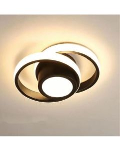 Φωτιστικό Οροφής 26x9x26cm Αλουμίνιο Μαύρο Ματ Led 18w 3CCT 3000-4000-6500K Homelighting Irina 77-50473