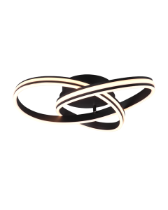 Φωτιστικό Πλαφονιέρα Οροφής 59xH14cm LED 58w 2300+3000+4000K DIP Switch, Black Mat Trio Lighting Yara 626210132