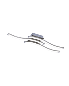 Φωτιστικό Πλαφόν Οροφής 9x56xH7cm Led 2x5w 2x500lm 3000K Nickel Mat Trio RL Route R62473107