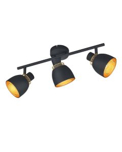 Φωτιστικό Σποτ Τρίφωτο 3xE14 10xW45xH20cm Μέταλλο Μαύρο Ματ Trio Lighting RL Punch R80813032