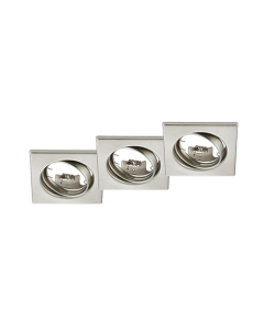 Φωτιστικό Σποτ Χωνευτό Nickel Matt 3τμχ. 3xGU10 Trio Lighting Jura 650000307