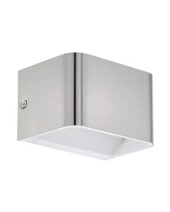 Φωτιστικό Τοίχου Νίκελ Σατινέ Αλουμίνιο L13xA9xH8cm LED 3000K 670lm Eglo Sania 4 98424