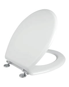 Κάλυμμα Λεκάνης WC Bαρέως Τύπου MDF Λευκό Μ36x40-46cm Οπές 11-20cm Elvit 0039 