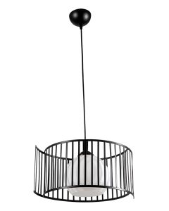 PDC 6086 BK 1/Φ ΜΕΤΑΛΛΙΚΕΣ ΜΑΥΡΕΣ ΒΕΡΓΕΣ & ΟΠΑΛΙΝΑ ΓΥΑΛΙ 1ΧΕ27 ARlight 0084491