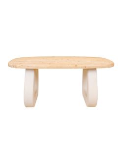 ΤΡΑΠΕΖΙ ΞΥΛΟ-MDF ΛΕΥΚΟ-ΦΥΣΙΚΟ 180x90x76cm Eurolamp 810-00022