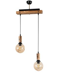 PDT 2061-2S  ΡΑΓΑ 2/Φ ΚΡΕΜ. ΛΕΠΤ/ΡΕΙΑ ΞΥΛΟ ΜΕ ΜΕΛΙ ΓΥΑΛΙ  2ΧΕ27 ARlight 0103458