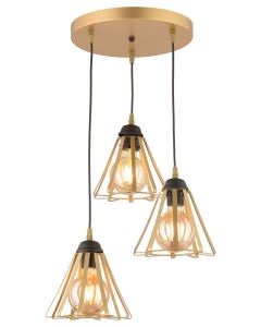 PDT 1255-3 AB 3/Φ ΤΡΙΓΩΝΑ ΣΕ ΡΟΖΕΤΑ 3ΧΕ27 ARlight 0103525