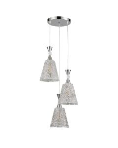 PDC 3460-3 ΡΟΖΕΤΑ ΝΙΚΕΛ 3/Φ  ΚΩΝΟΙ ΣΥΡΜΑΤΙΝΟΙ 3xE-27 ARlight 0104551