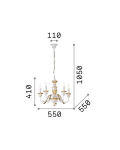 FIRENZE SP5 BIANCO Ideal Lux 012865