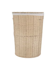 Καλάθι Απλύτων Ø40xH55cm με Εσωτερική Επένδυση & Καπάκι Estia Home Art Botanica 02-18740