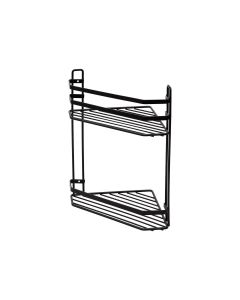 Εταζέρα 2 Θέσεων 30*27 εκ. Γωνιακή Μέταλλο Μαύρο Ματ Ecocasa Elegant 02-6471