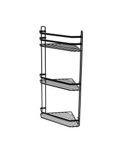 Εταζέρα 3 Θέσεων 34*27 εκ. Γωνιακή Μέταλλο Μαύρο Ματ Ecocasa Elegant 02-6488