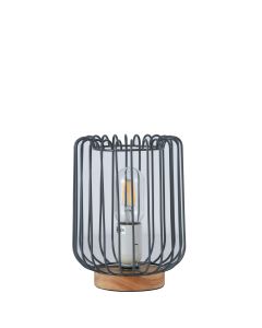 TLC 6324 ΠΟΡΤ. ΞΥΛΙΝΗ ΒΑΣΗ ΜΕΤΑΛΛΟ ΓΚΡΙ 1ΧΕ27 ARlight 0224108