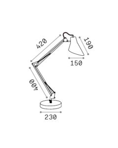 SALLY TL1 NERO RAME Ideal Lux 061160