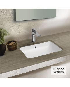 Νιπτήρας Πορσελάνης 50x34 υποενθετος Bianco Ceramica White 10045-300