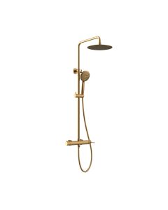 Orabella Terra Brushed Gold - Στήλη ντουζ με στρόγγυλη κεφαλή Φ250 10250
