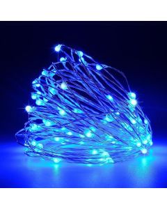 ΣΕΙΡΑ, 100 ΜΙΝΙ LED, ΣΤΑΘΕΡΟ, 4,5V, ΜΕ ΜΕΤΑΣΧΗΜΑΤΙΣΤΗ, ΠΡΟΕΚΤΑΣΗ ΠΑΡΟΧΗΣ 500cm, ΑΣΗΜΙ ΧΑΛΚΟΣ, ΜΠΛΕ LED, ANA 10cm, ΙΡ44 Eurolamp 600-11722