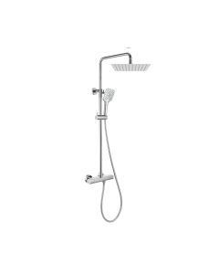 Orabella Elegance - Shower set εντοιχισμού με Μπαταρία λουτρού, εντοιχισμού 2 σημείων, κεφαλή 250x250 με βραχίονα και τηλέφωνο ντουζ με σπιράλ και επιτοίχειο στήριγμα 10304