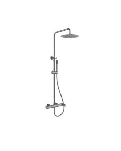 Orabella Aspen Gun metal light - Στήλη ντουζ με στρόγγυλη κεφαλή Φ250 10453
