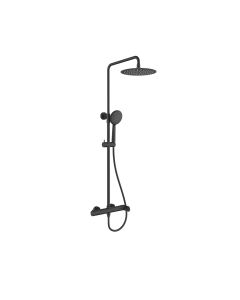 Orabella Oval Black matt- Στήλη ντουζ με στρόγγυλη κεφαλή Φ250 10467