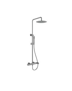 Orabella Oval Gun metal light - Στήλη ντουζ με στρόγγυλη κεφαλή Φ250 10485